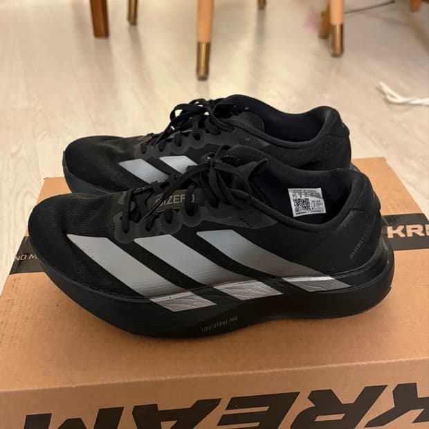 아디다스 아디제로 에보슬 evo sl atr  블랙 실버 245mm 
