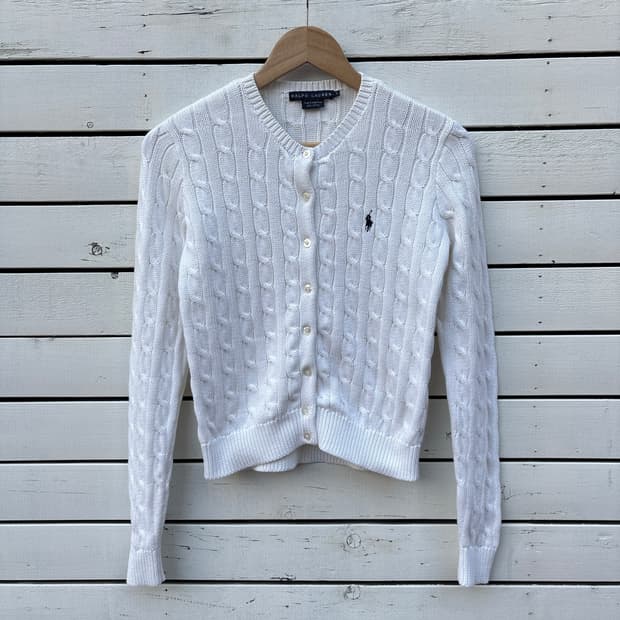 Polo 폴로 케이블 꽈배기 니트 가디건