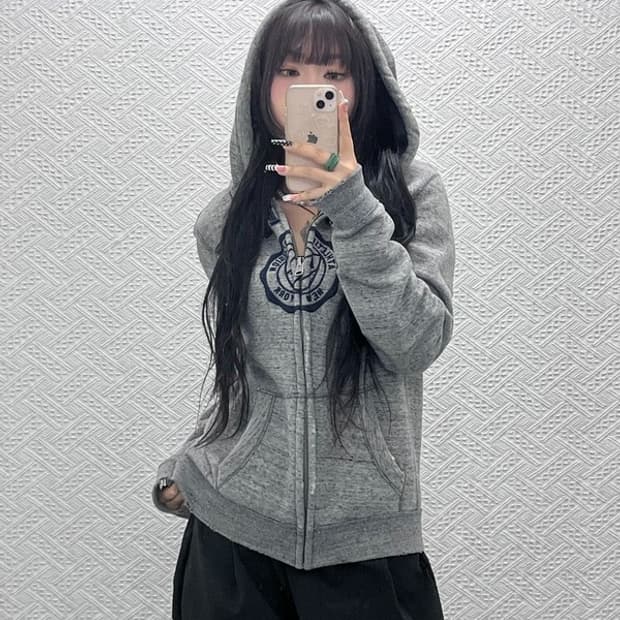 아베크롬비 레트로 빈티지 그런지 데미지 후드집업 S C10571