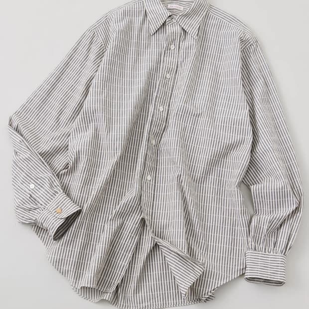 [XL] 나이스네스 스트라이프 클래멘트 도비셔츠 그레이