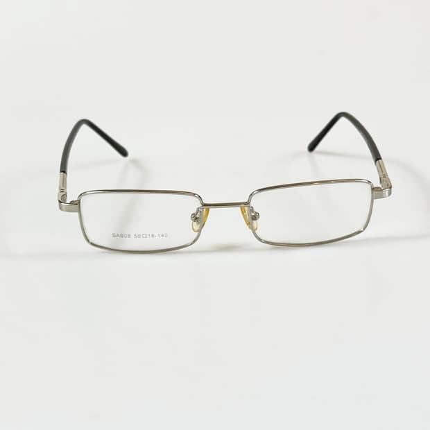 SAFILO 실버 메탈 슬림 스퀘어 빈티지 안경