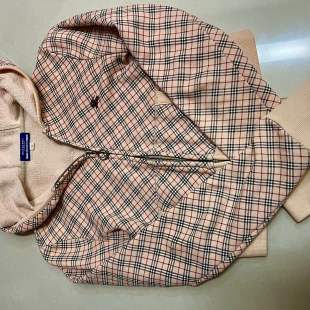 버버리 노바체크 후드집업