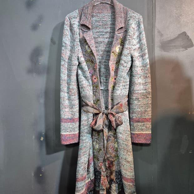 탱커스 니트 롱 가디건 S