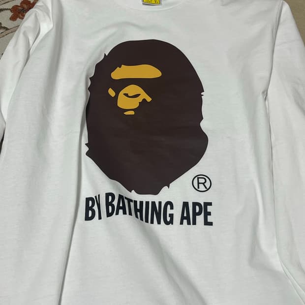 베이프 바이 베이싱 에이프 롱슬리브 화이트