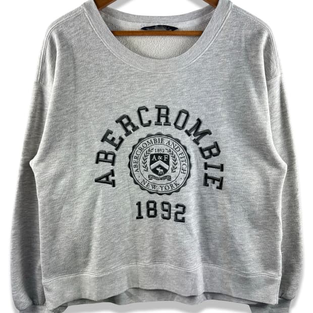 아베크롬비 아치로고 그레이 스웻셔츠2933