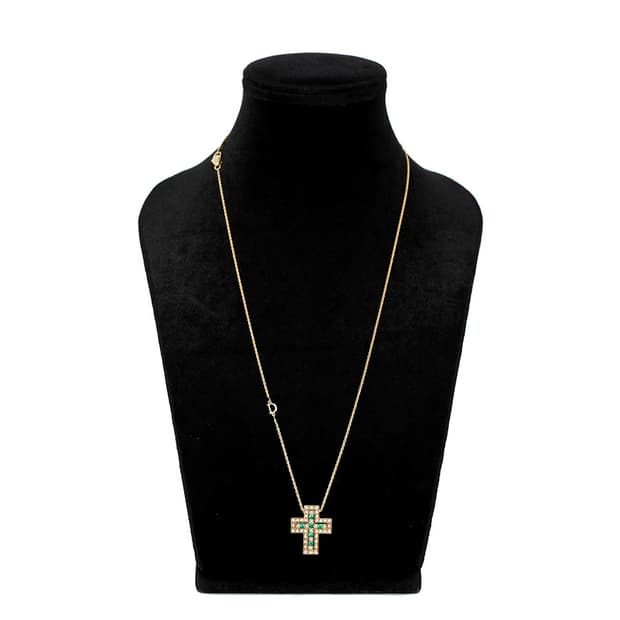 다미아니 벨에포크 에메랄드 네크리스 옐로우골드 십자가 목걸이 미듐 200