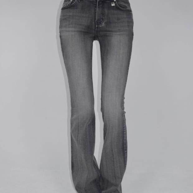 실사) 페일제이드 핸드브러쉬 로우라이즈 부츠컷 블랙