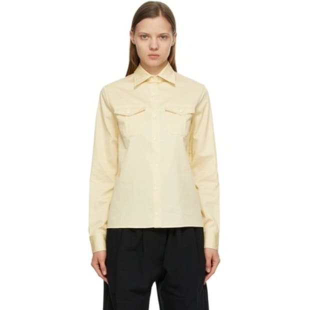 르메르 2포켓 옐로우 셔츠