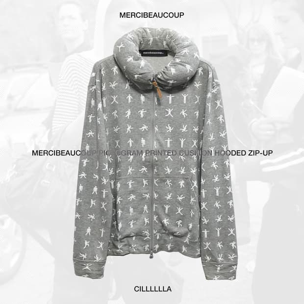 mercibeaucoup 메르시보꾸 픽토그램 프린티드 쿠션집업