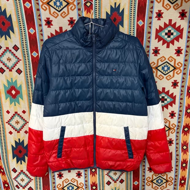 타미힐피거 미니 로고 리버시블 경량패딩 L-XL