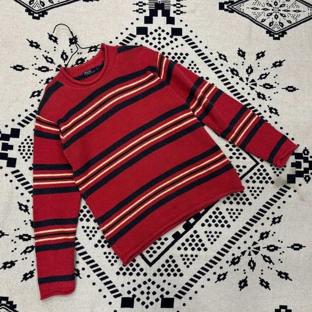 폴로 랄프로렌 빈티지 레트로 스트라이프 니트 L P00009