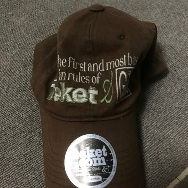 테켓 캡 모자 브라운