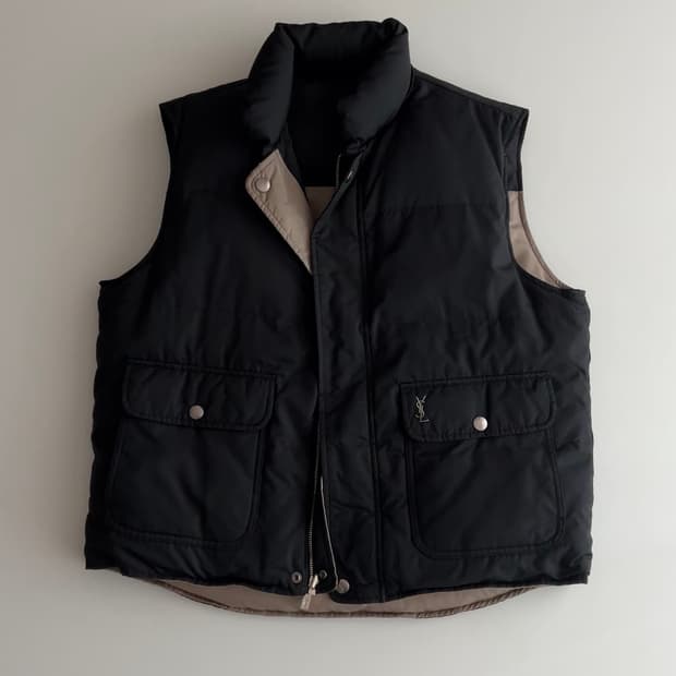 입생로랑 리버시블 구스 다운 베스트 100