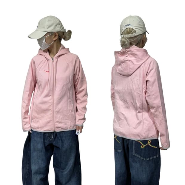 나이키 딸기우유 핑크 후드집업 져지 XL