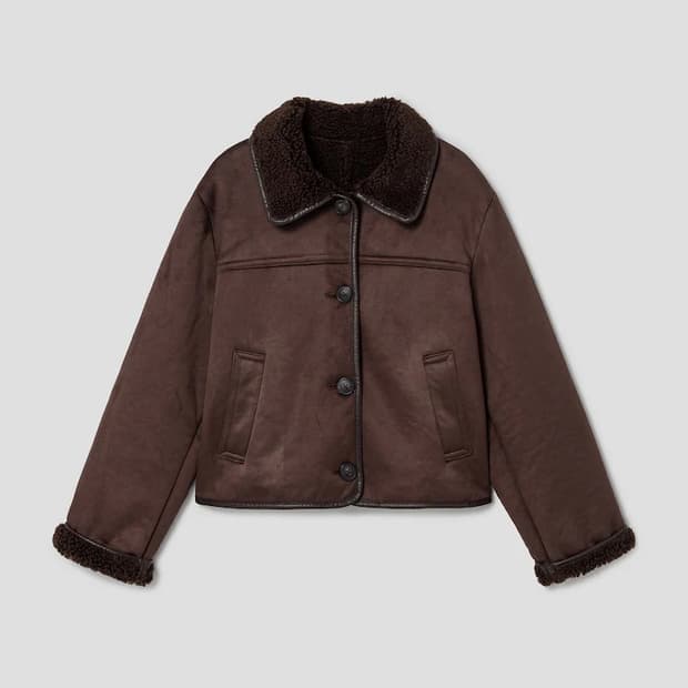 에잇세컨즈 스웨이드 카라 무스탕