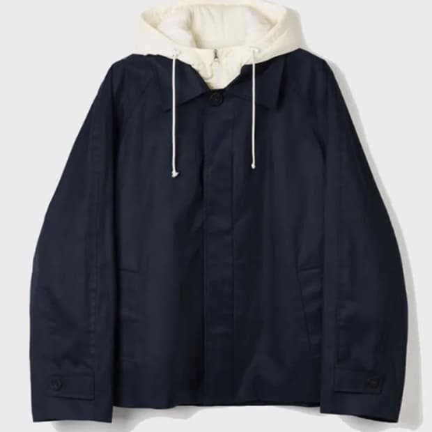 인뎁스리포트 Contrast Hoodie Mac Jacket Navy