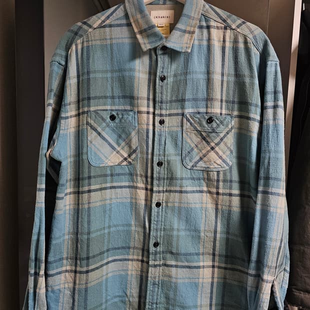 카키스 Khakis 트럭커 플레이드 체크 셔츠