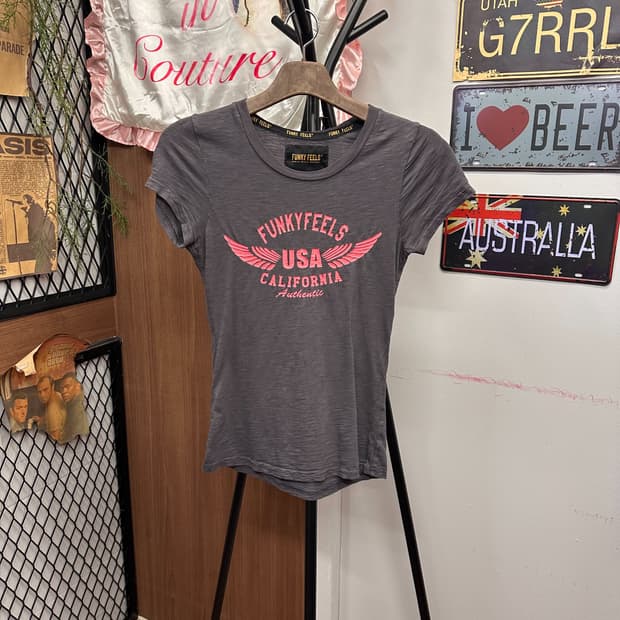 USA Print Slim T Shirt