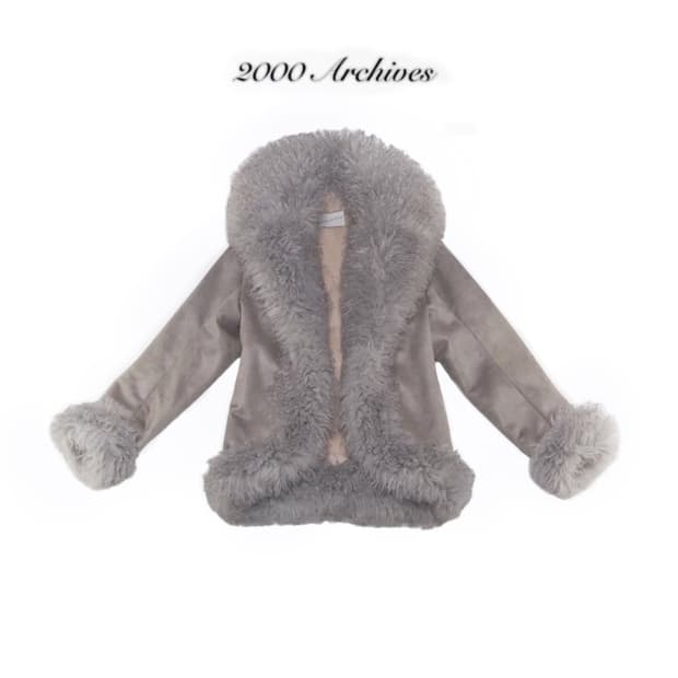2000Archives Foxy fur Mustang Coat Grey 