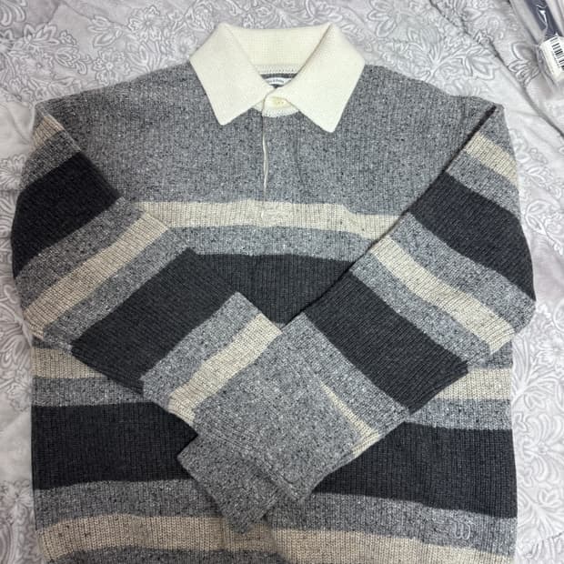 포터리x윌슨 울 실크 럭비니트 그레이 2   