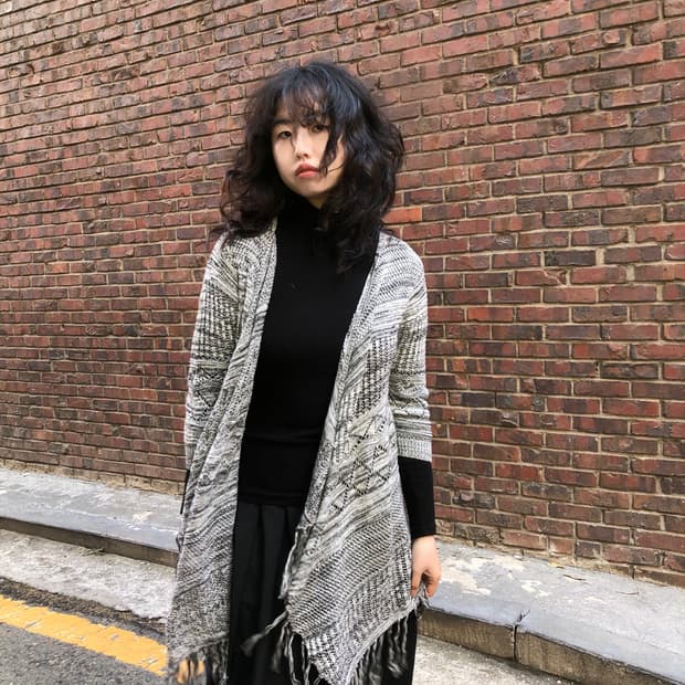 grunge shawl cardigan