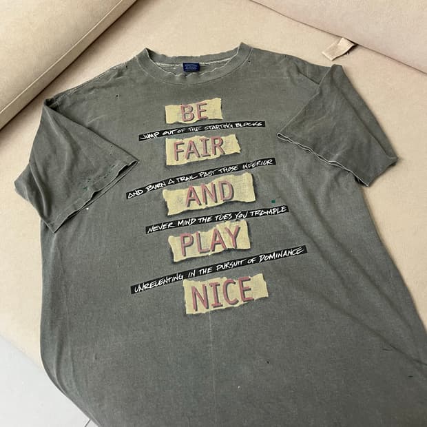 90s Distressed trashed USA tee