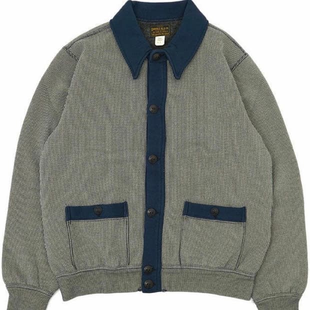 RRL 더블알엘 스트라이프 자카드 니트 가디건