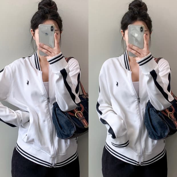 폴로 코튼 집업