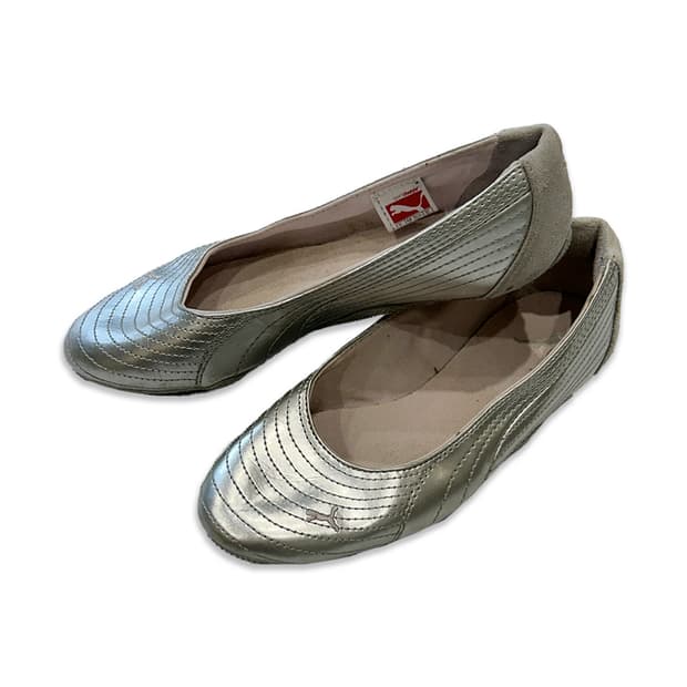 PUMA silver flat shoes