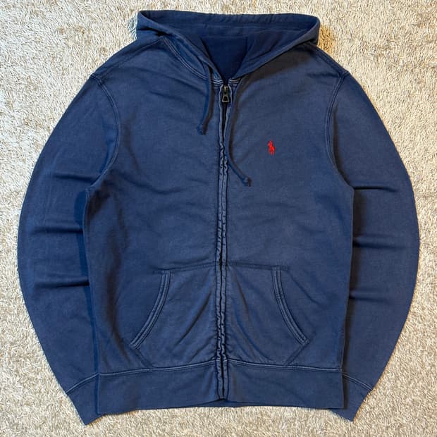 폴로 랄프로렌 신형 레드포니 스파 테리 후드집업 블루
