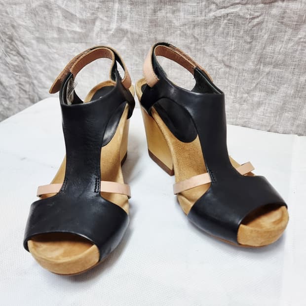 캠퍼 웨지힐 샌들 구두 슈즈 신발 (245~250mm/표기38)