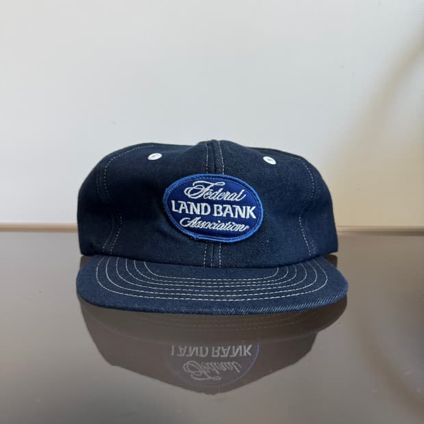 USA LAND BANK 데님 빈티지 모자 볼캡 vintage cap