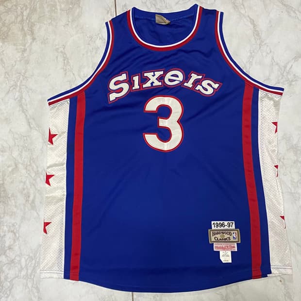 미첼앤네스 필라델피아 96 97년 아이버슨 농구유니폼 빅사이즈