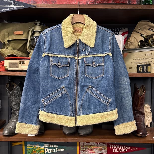 00s 리바이스 쉐르파 버클넥 웨스턴 데님 트러커 자켓