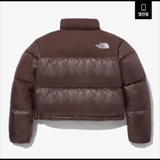 노스페이스 눕시 숏패딩 코코아 s