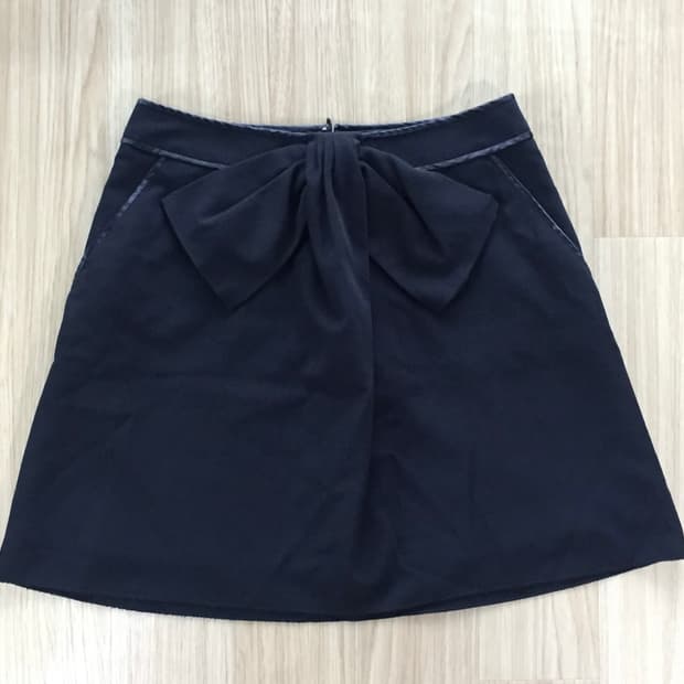 꼼데깔 랑방 에 블레 빅리본 A라인 스커트