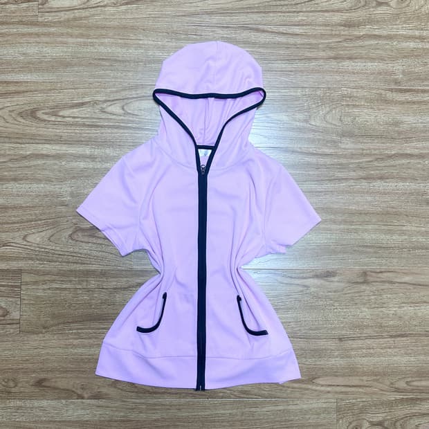 빈티지 핑크 블랙 반팔 집업 히메갸루 로걀 스포티 아일릿 일브 오네갸루