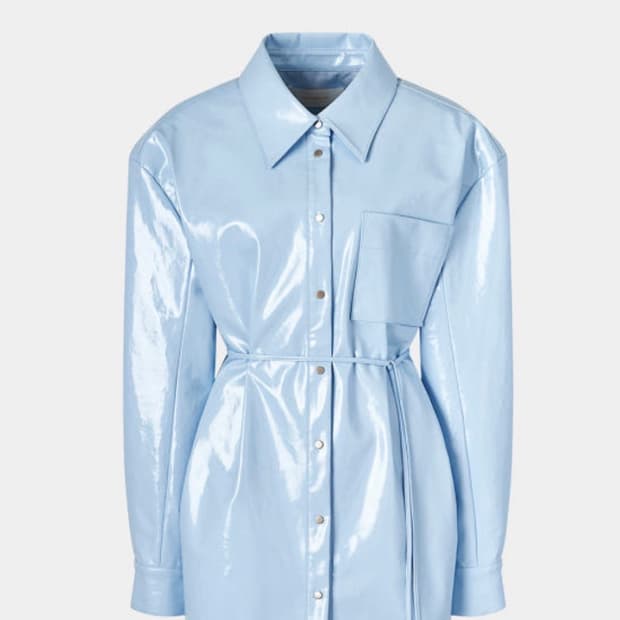 새상품) 드래곤블루스 비건 레더 스트랩 셔츠 자켓