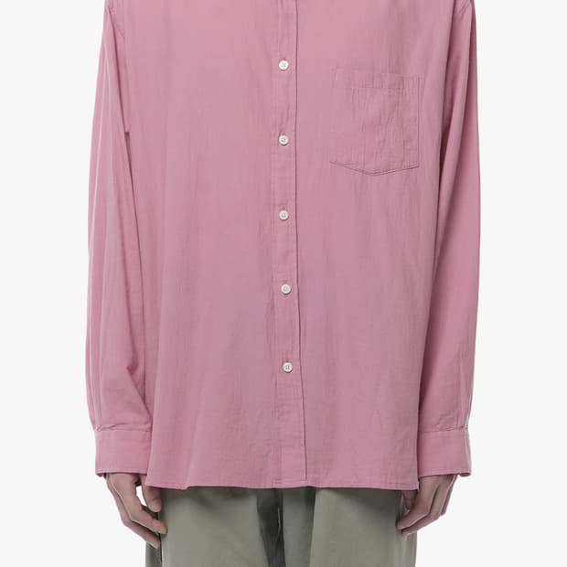 [2] 이얼즈어고 헴프 코튼 포이카 셔츠 핑크 yrs