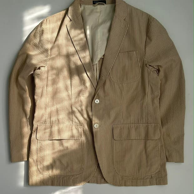 [46] 폴로 랄프로렌 시어서커 스트라이프 싱글 블레이져 자켓