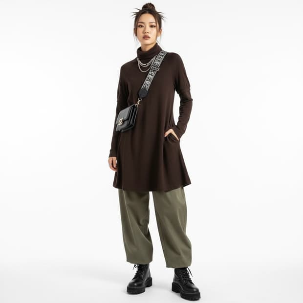 요지야마모토 폴라 니트 원피스