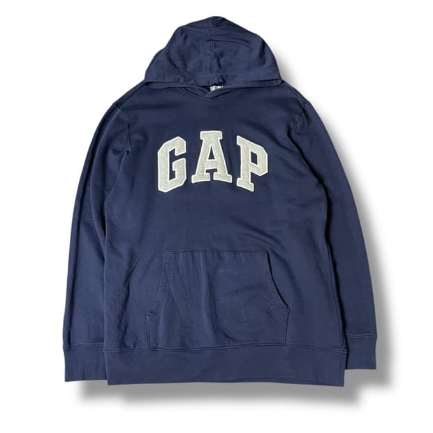 GAP 갭 빅로고 네이비 오버핏 후드티 L