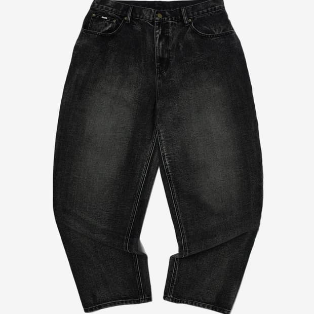 위캔더스 브러쉬드 데님 팬츠 블랙 xl
