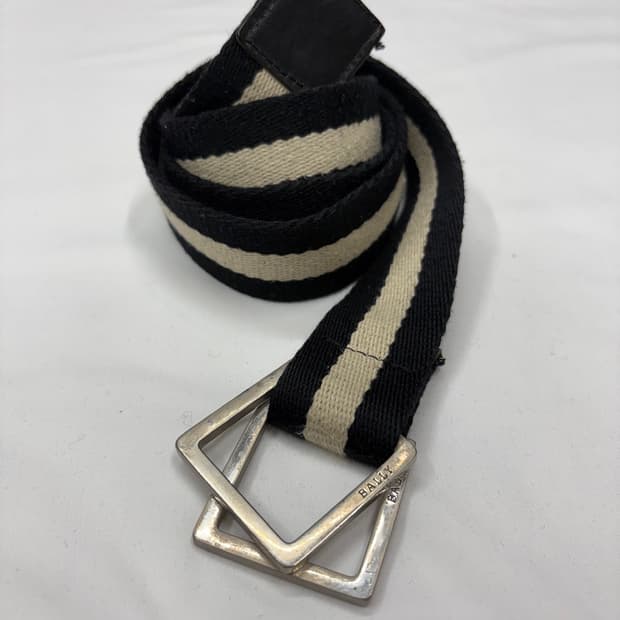 발리 스트라이프 웨빙 벨트 