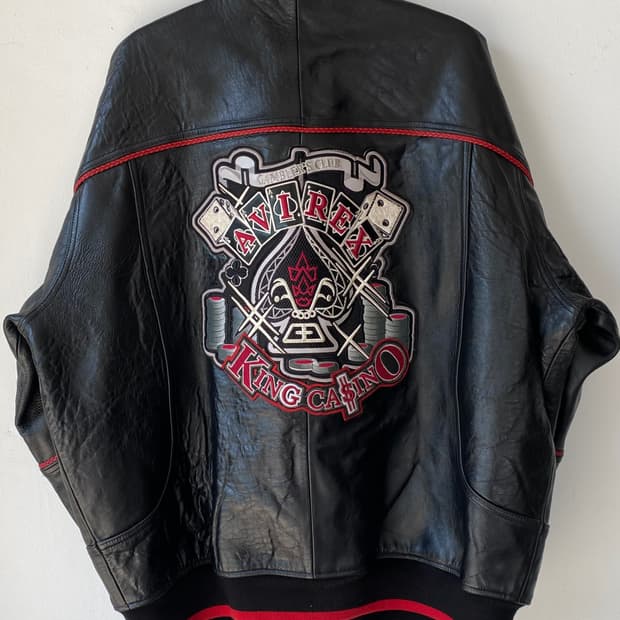 아비렉스 킹 카지노 레더 스타디움 봄버 자켓 3xl/4xl