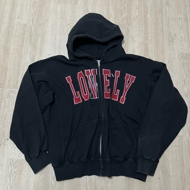 노앙 LONELY 빅로고 오버사이즈 후드집업 L 