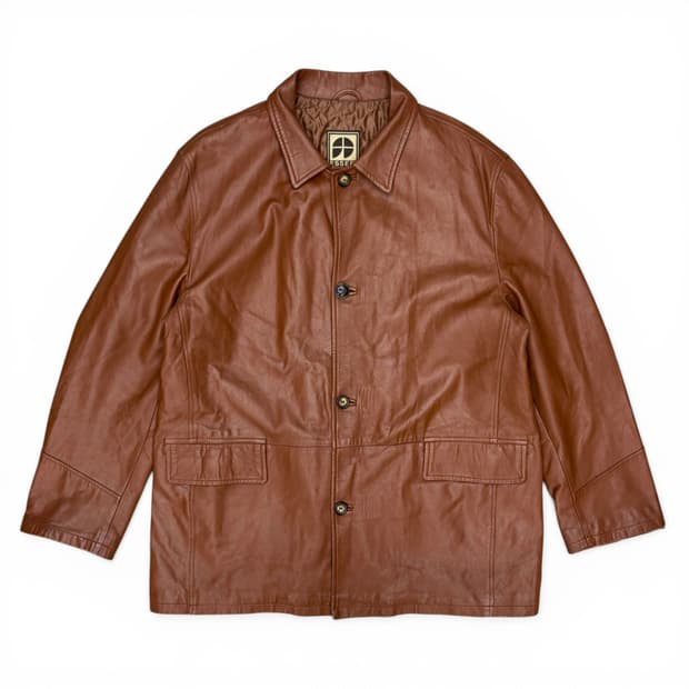  90's Essebi 램 레더 카코트