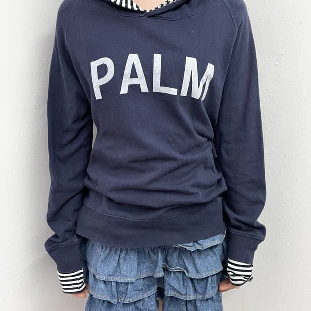 PALM 스트라이프 레이어드 후드