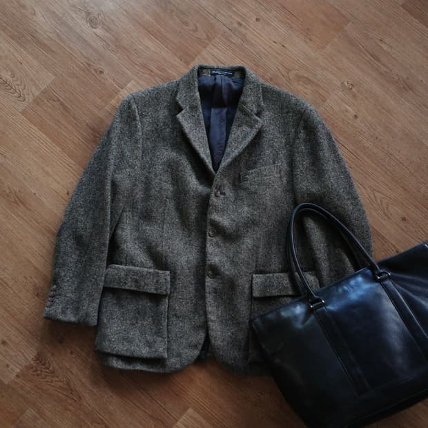 폴로 3버튼 트위드 스포츠 자켓