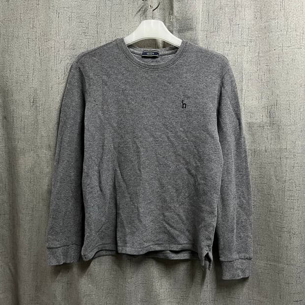 헤지스 그레이 긴팔 면 맨투맨 티셔츠 100